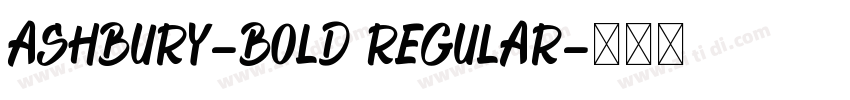 Ashbury-Bold Regular字体转换 Ashbury-Bold Regular字体转换